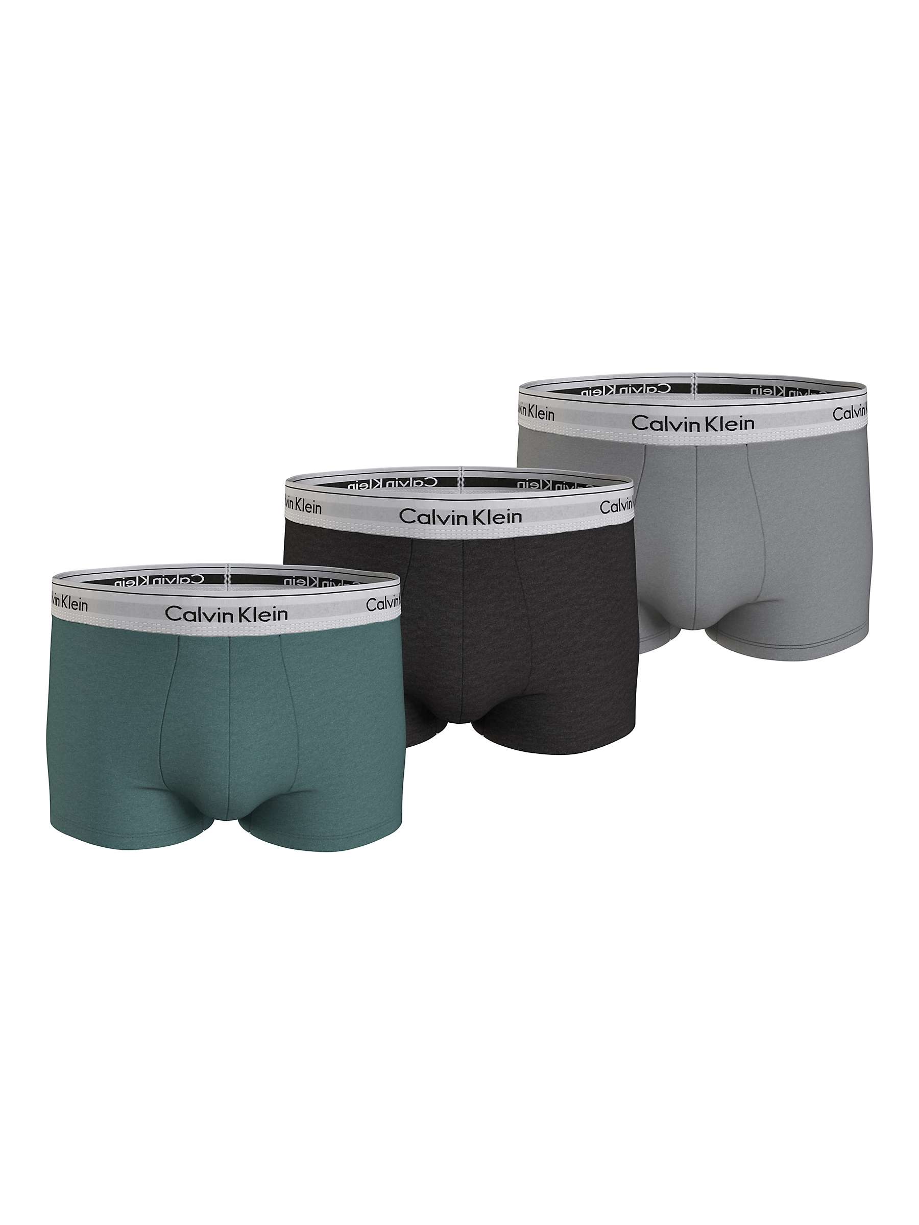 Buy Calvin Klein Cotton Stretch Mid Rise Trunks, Pack of 3 Online at johnlewis.com