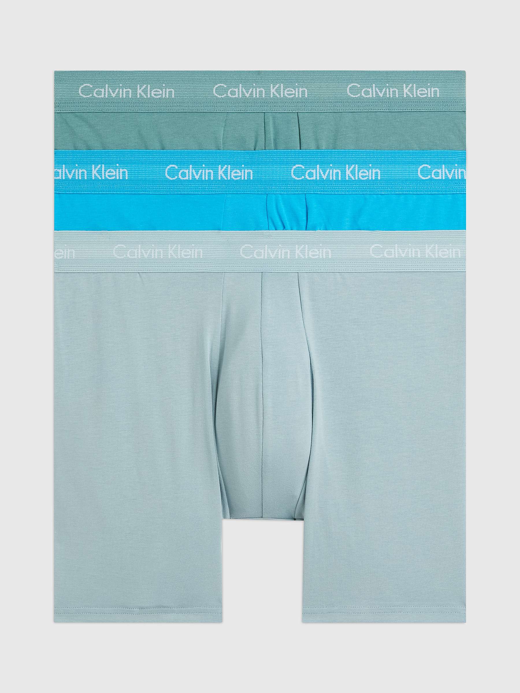 Buy Calvin Klein Logo Boxer Briefs, Pack of 3, Blue/Arona/Green Online at johnlewis.com