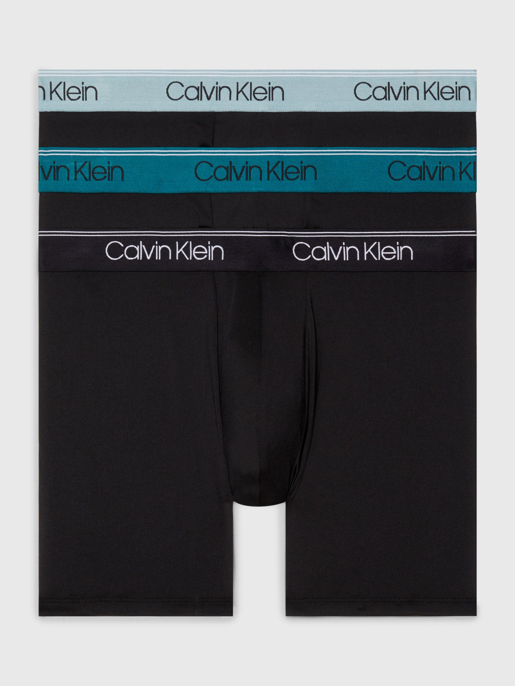 Calvin Klein Logo Boxer Briefs, Pack of 3, Black/Arona/Chesapeake, XL