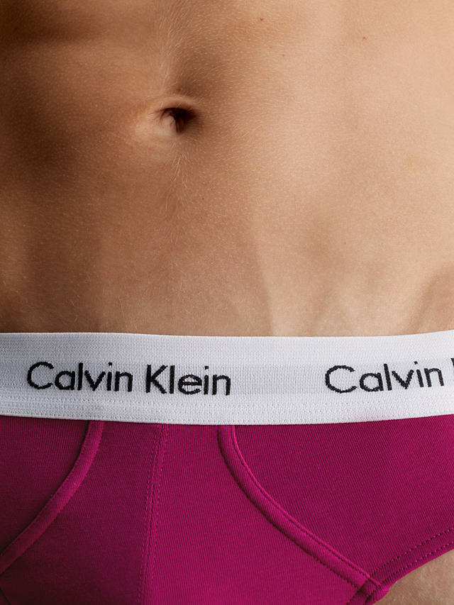 Calvin Klein Cotton Stretch Hip Briefs, Pack of 3, Grey/Chesapeake/Jewel