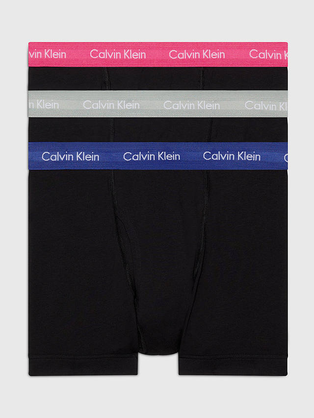 Calvin Klein Classic Trunks, Pack of 3, Blue/Griff/Wild Flower