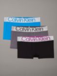 Calvin Klein Classic Trunks, Pack of 3, Black/Grey/Multi