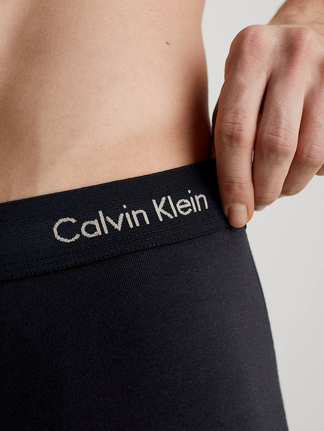 Calvin Klein Plain Trunks, Pack of 3, Black