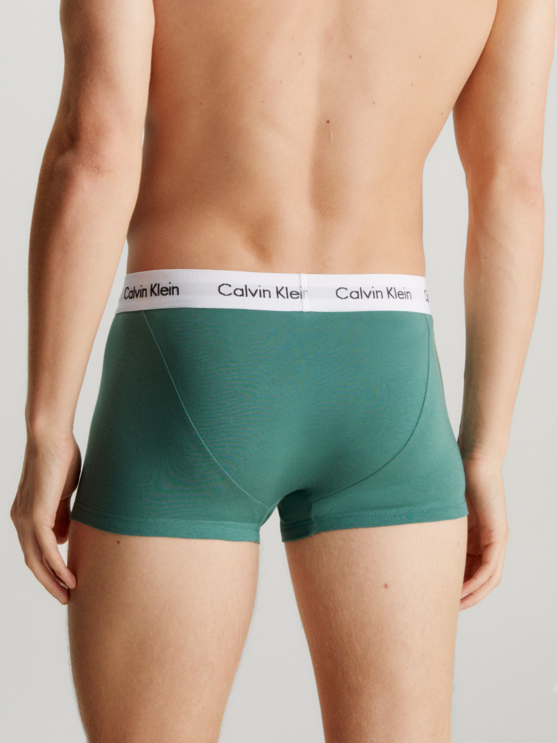 Calvin Klein Low Rise Boxer Briefs, Pack of 3, Blue, Arona, Green, L