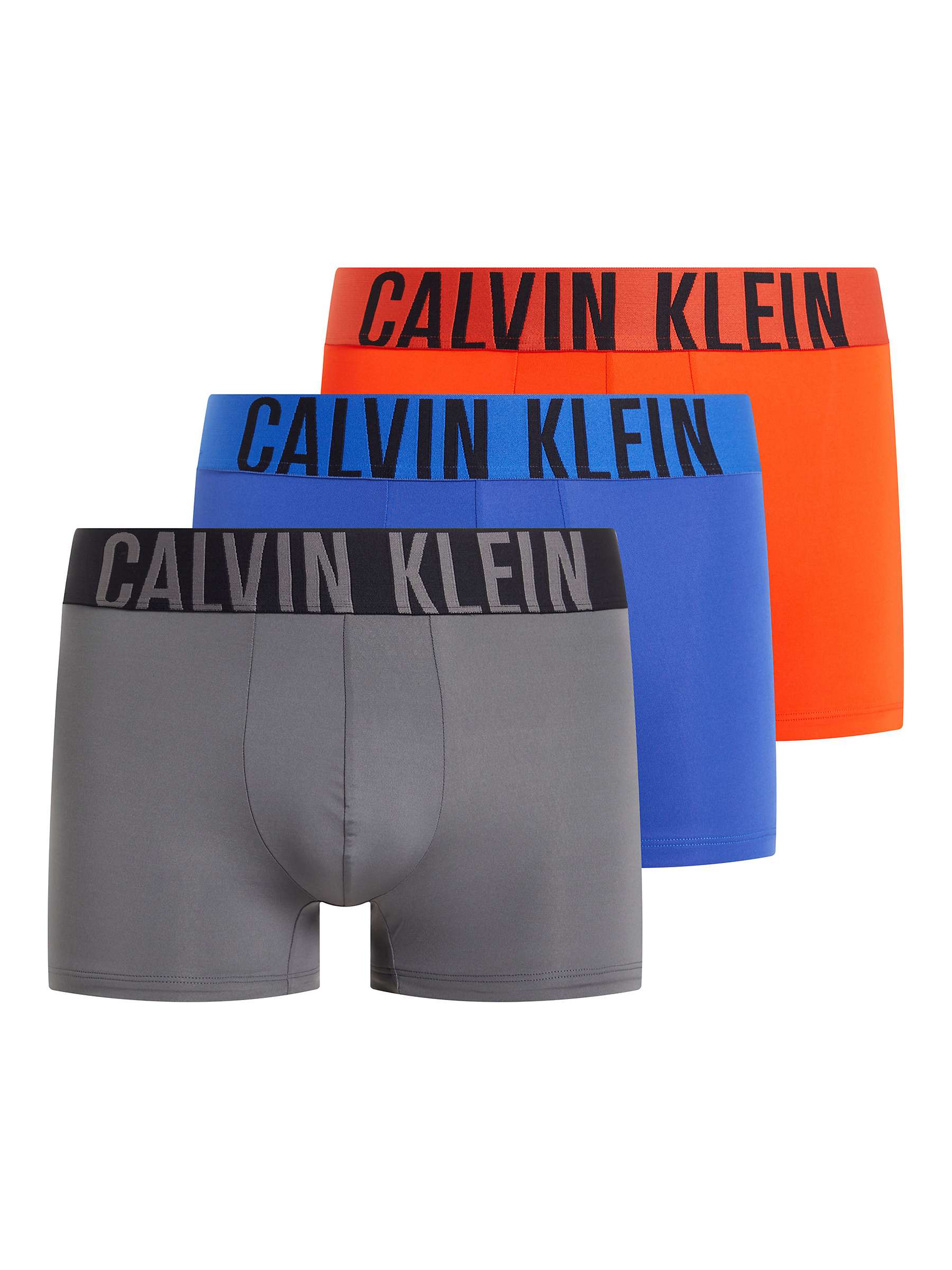 Buy Calvin Klein Classic & Timeless Trunks, Pack of 3, Blue/Grey/Orange Online at johnlewis.com