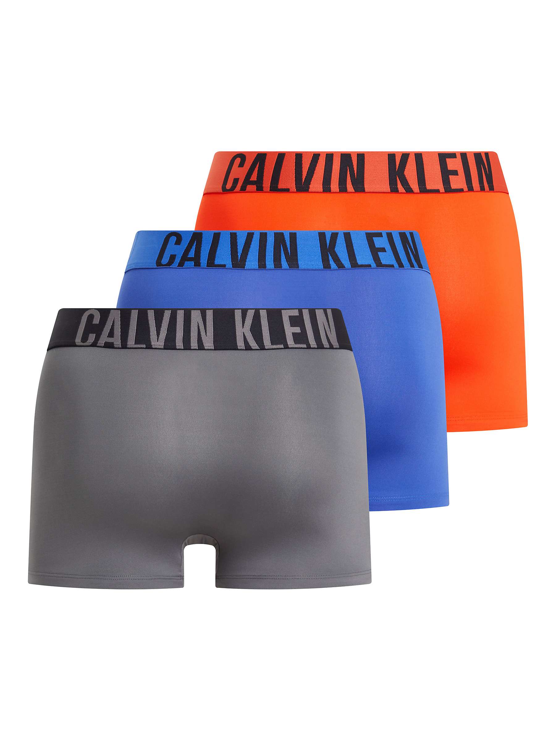 Buy Calvin Klein Classic & Timeless Trunks, Pack of 3, Blue/Grey/Orange Online at johnlewis.com