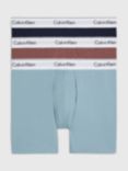 Calvin Klein Cotton Stretch Boxer Brief, Pack of 3, Rose/Blue/Arona