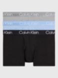 Calvin Klein Cotton Stretch Trunks, Pack of 3, Griffin Grey/Blue/Black