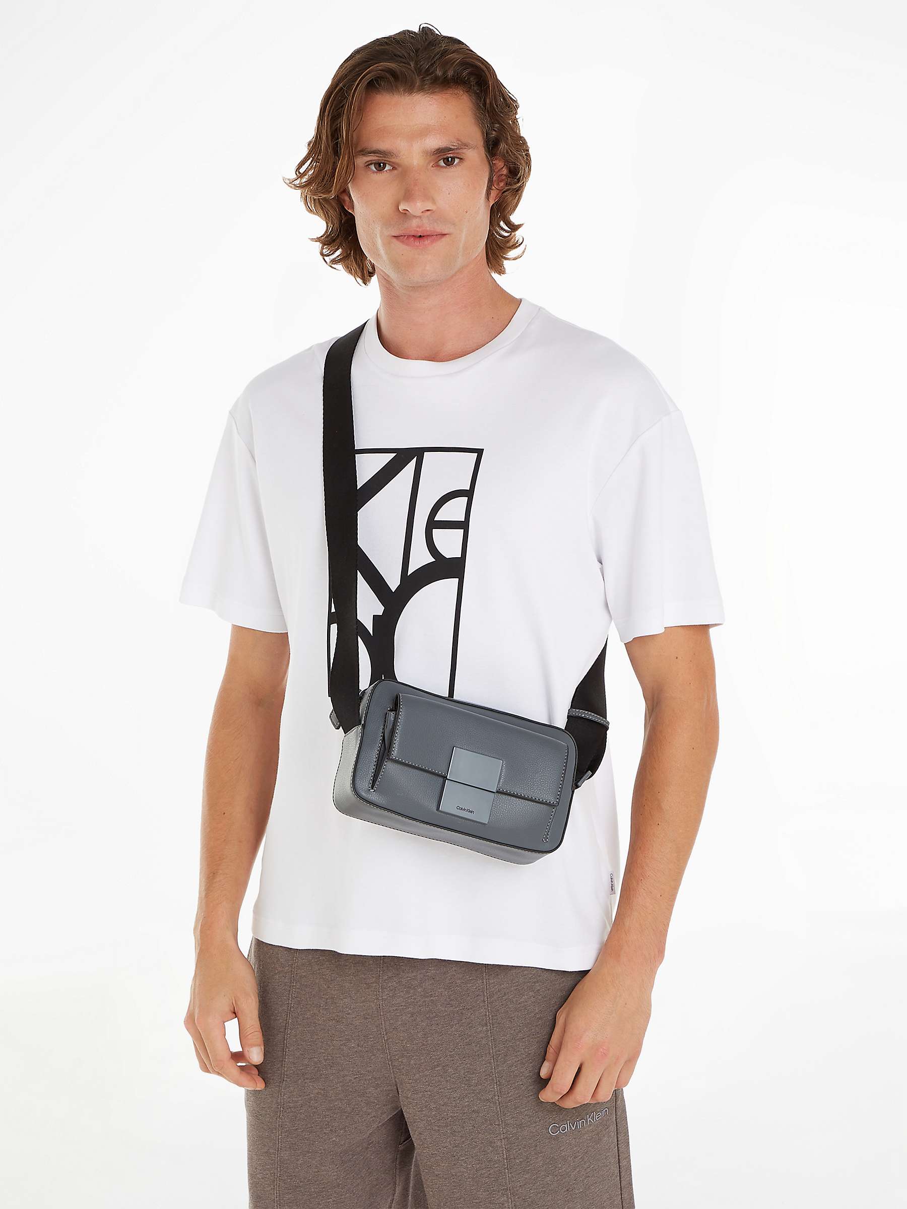 Buy Calvin Klein Camera Crossover Bag, Grey Online at johnlewis.com