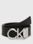 Calvin Klein Reversible Leather Belt, Black/Dark Brown