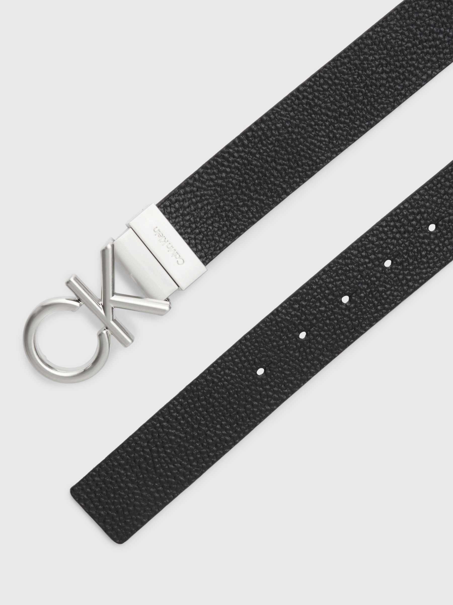 Buy Calvin Klein Reversible Leather Belt, Black/Dark Brown Online at johnlewis.com