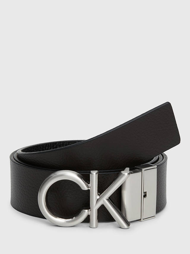 Calvin Klein Reversible Leather Belt, Black/Dark Brown