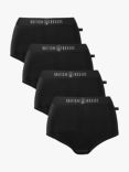 British Boxers Bamboo Hipster Boxer Briefs, Pack of 4, Kohl Black