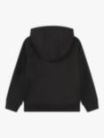 BOSS Kids' Fleece Hooded Cardigan, Black/Red