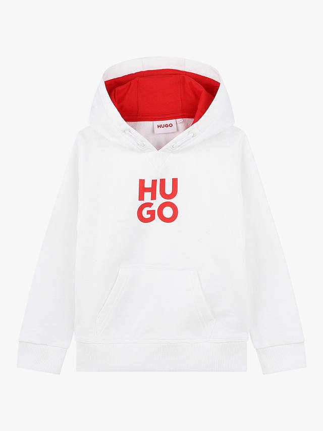 BOSS Kids' HUGO Hooded Sweatshirt, White
