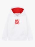 BOSS Kids' HUGO Hooded Sweatshirt, White