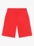 HUGO Kids' French Terry Drawstring Shorts, Red/Black