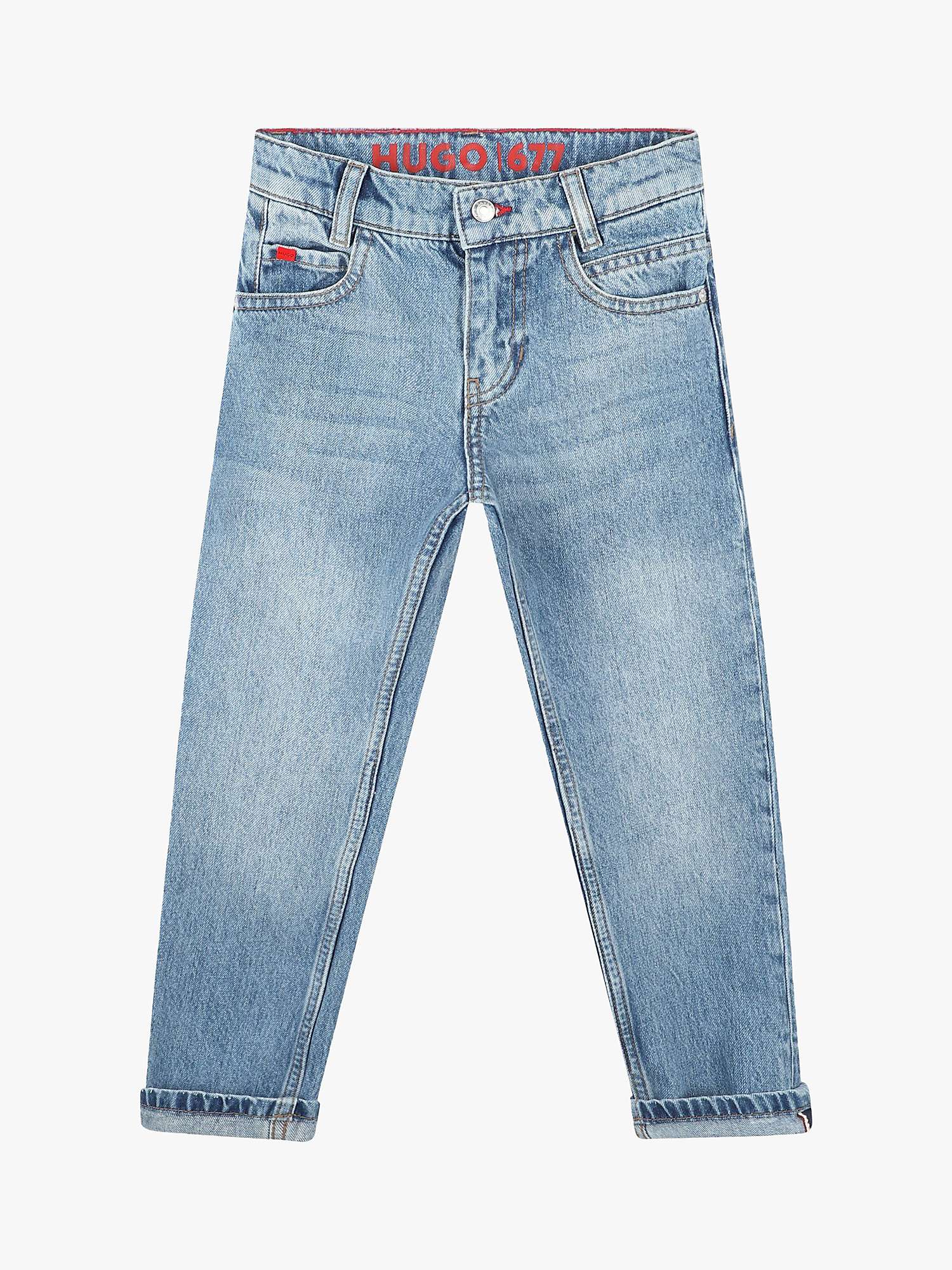 Buy HUGO Kids' Regular Fit Jeans, Blue Online at johnlewis.com