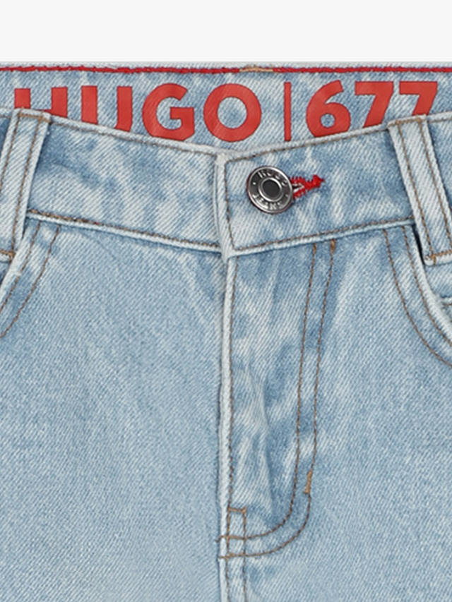 HUGO Kids' Regular Fit Jeans, Light Blue