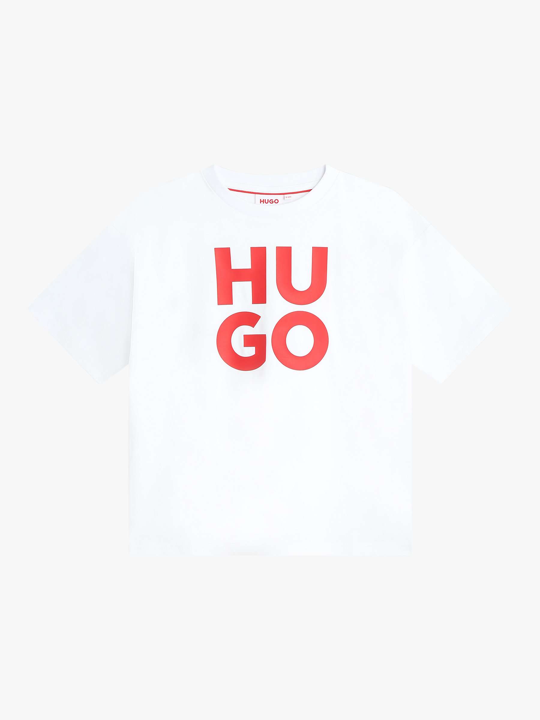 Buy HUGO Kids' Stacked Logo T-Shirt Online at johnlewis.com