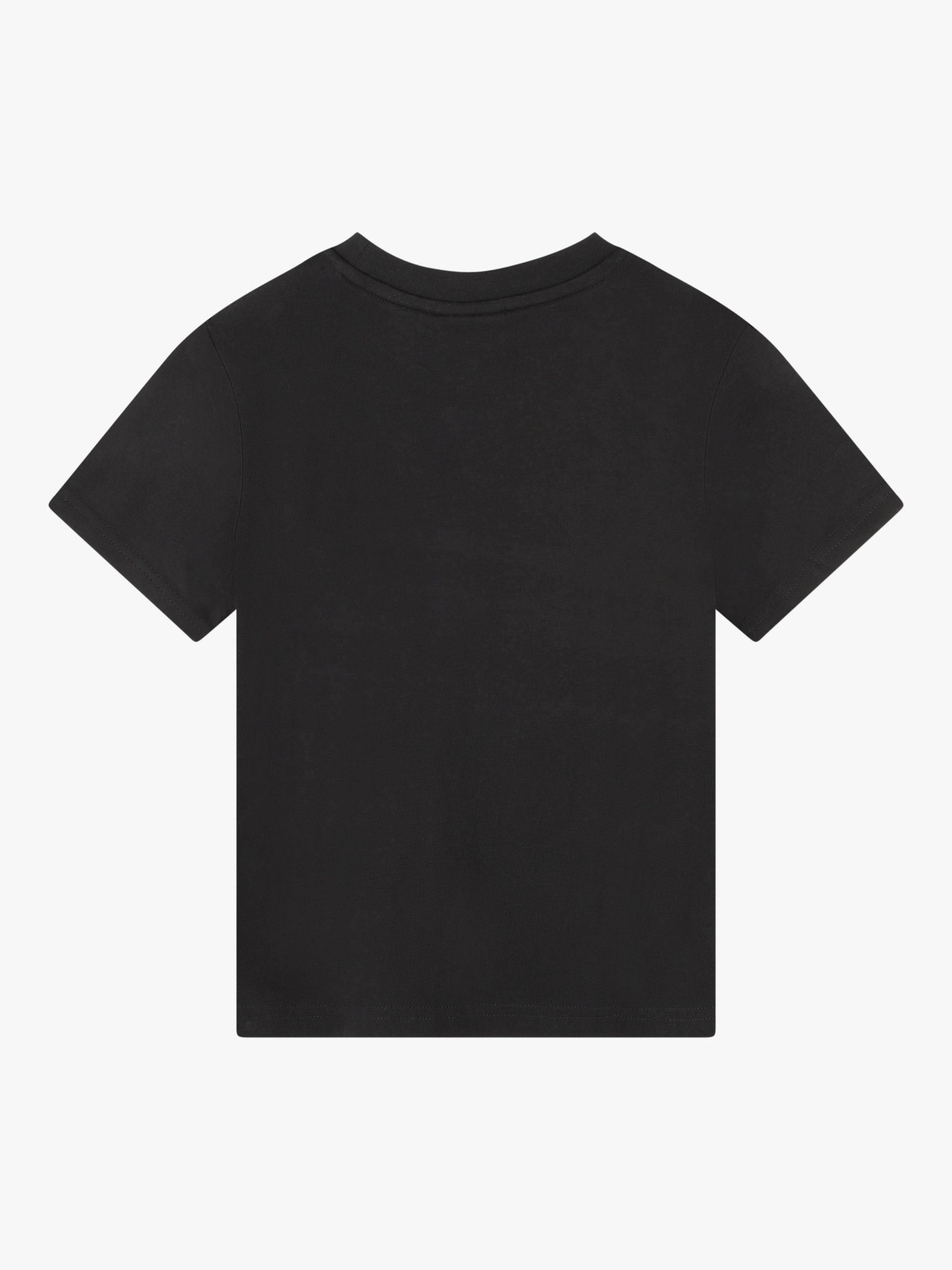 Buy HUGO Kids' Fancy Large Logo Print T-Shirt, Black Online at johnlewis.com
