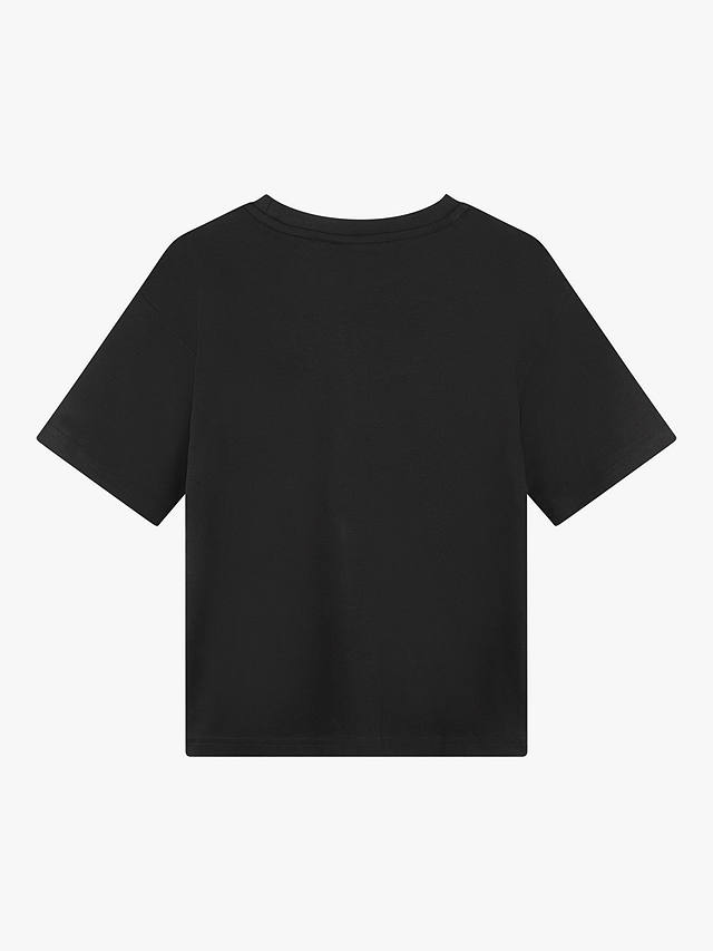 HUGO Kids' Stacked Logo T-Shirt, Black/Red