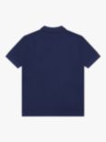 HUGO Kids' Short Sleeve Piqué Polo Shirt, Navy