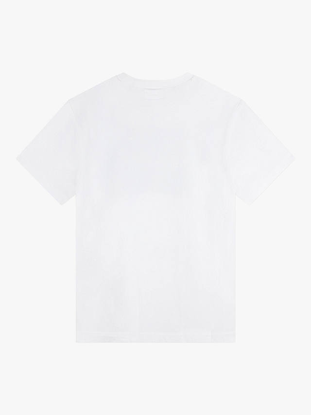 HUGO Kids' Thunder Storm Logo Print T-Shirt, White/Grey