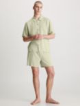 Calvin Klein Pure Shorts Pyjama Shirt Set, Moss Grey