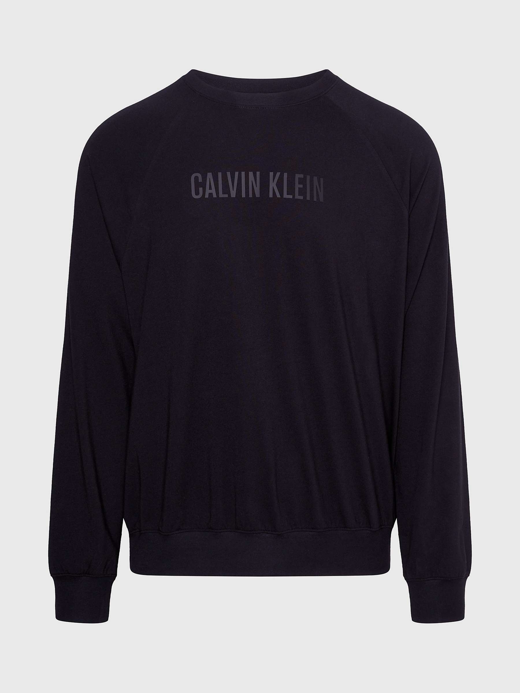 Buy Calvin Klein Slogan Jumper, Black Online at johnlewis.com