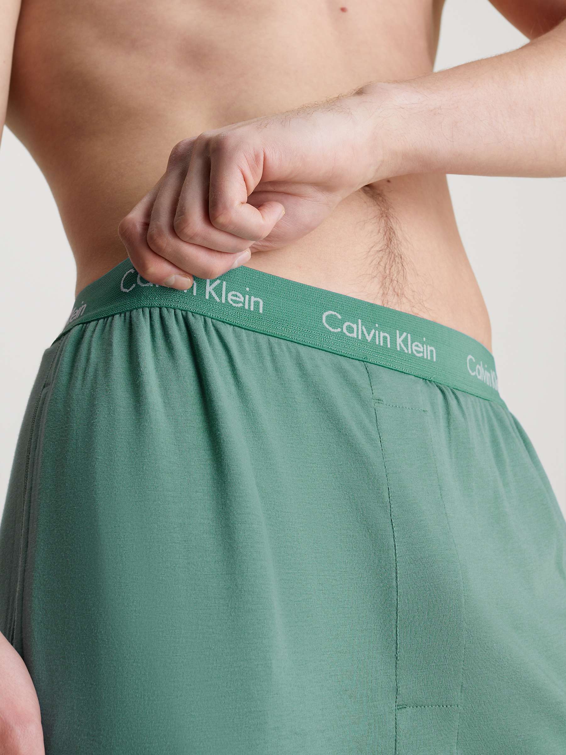 Buy Calvin Klein Slogan Lounge Joggers, Green Online at johnlewis.com