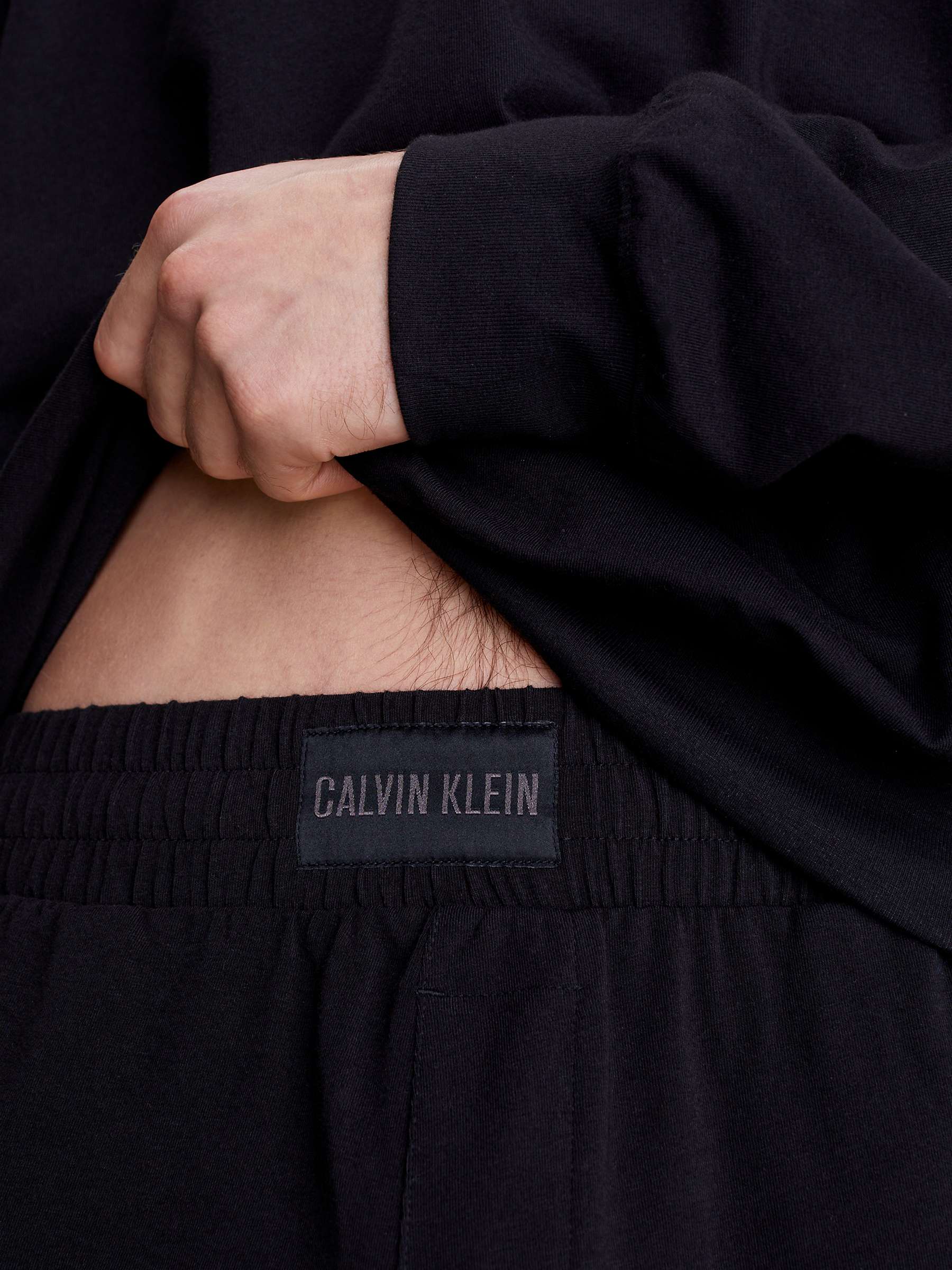 Buy Calvin Klein Organic Cotton Blend Sleep Shorts, Black Online at johnlewis.com
