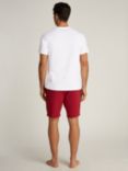 Calvin Klein Logo T-Shirt & Shorts Lounge Set, White/Rumba Red