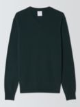 John Lewis Made in Italy Cashmere V-Neck Jumper, Wintergreen