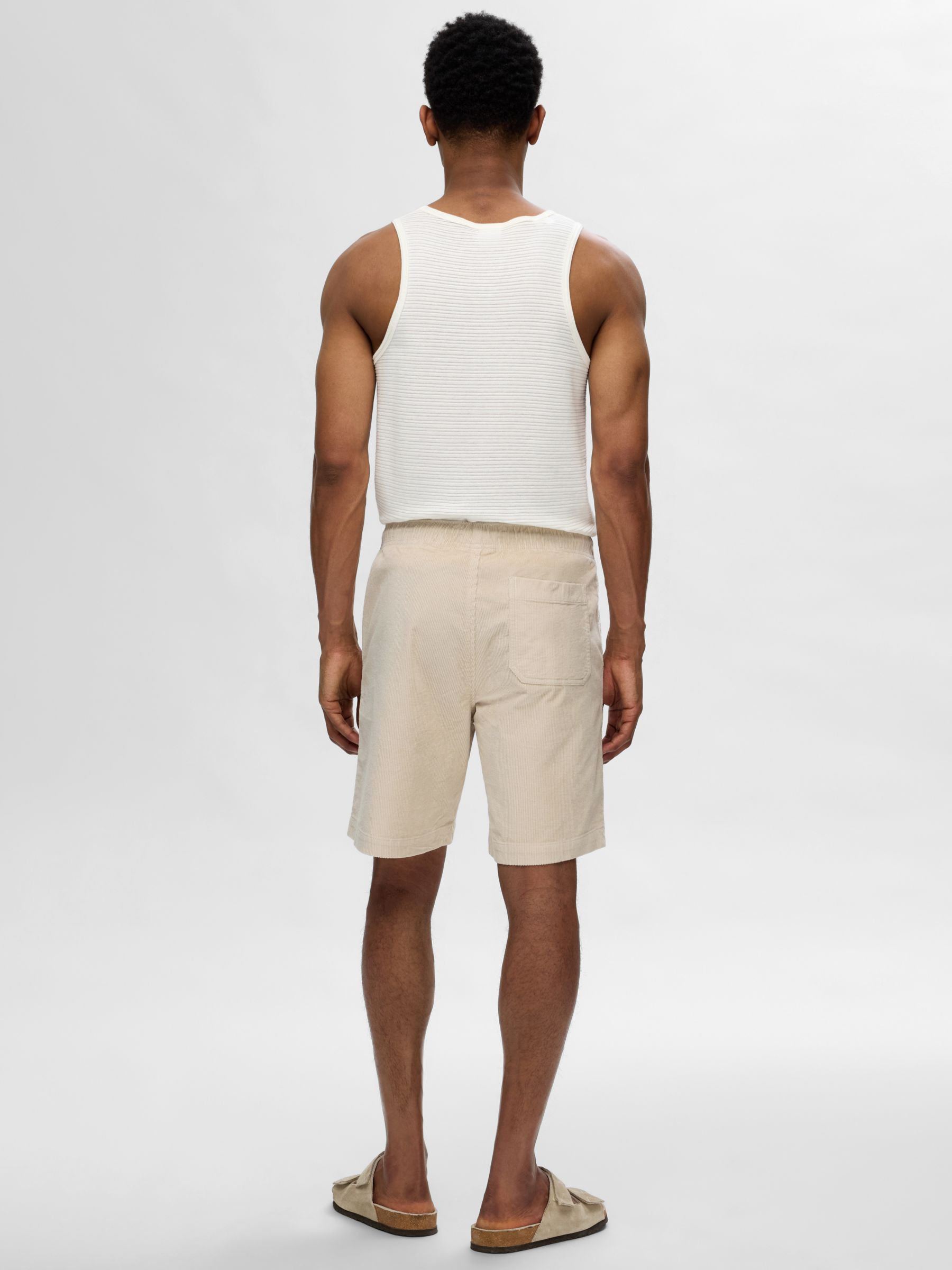 Buy SELECTED HOMME Corduroy Shorts, Fog Online at johnlewis.com
