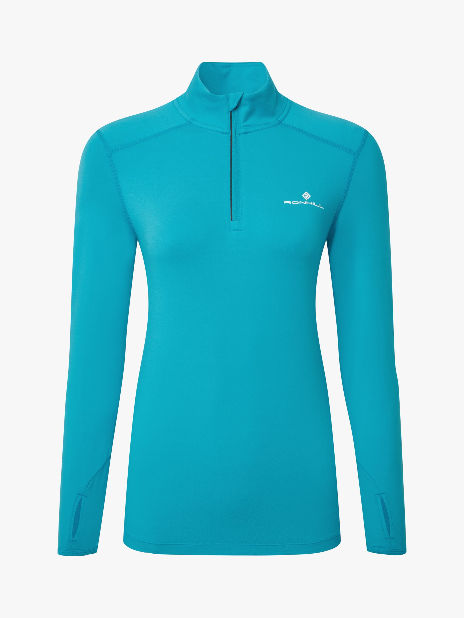 Buy Ronhill Half Zip Thermal Base Layer Top, Turquoise Online at johnlewis.com