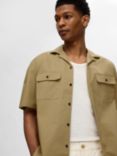 SELECTED HOMME Boxy Short Sleeved Shirt, Green