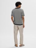 SELECTED HOMME Geometric Knit Polo Shirt