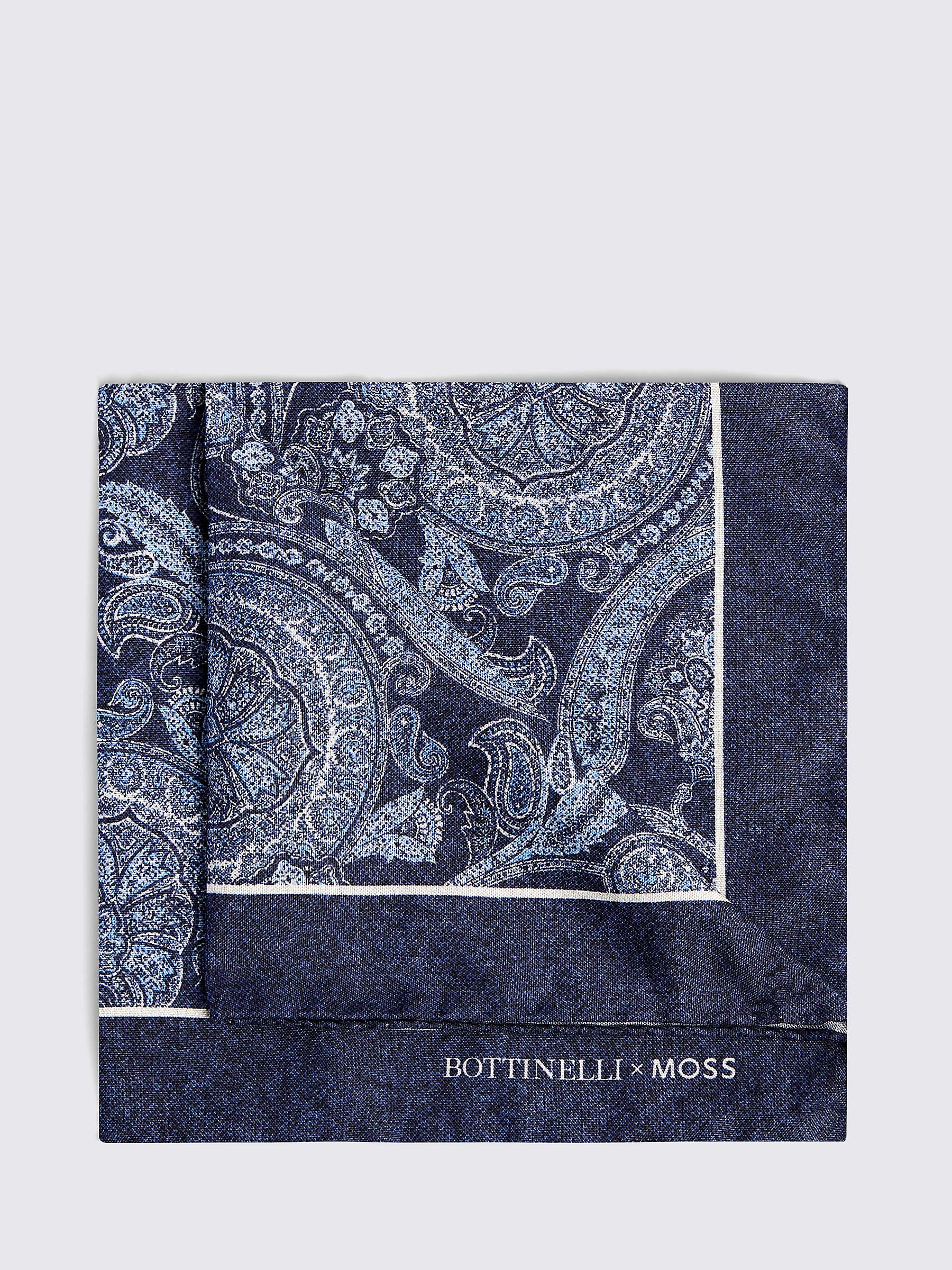 Buy Moss x Bottinelli Paisley Print Silk Pocket Square Online at johnlewis.com