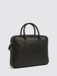 Moss Saffiano Faux Leather Attache Bag, Black