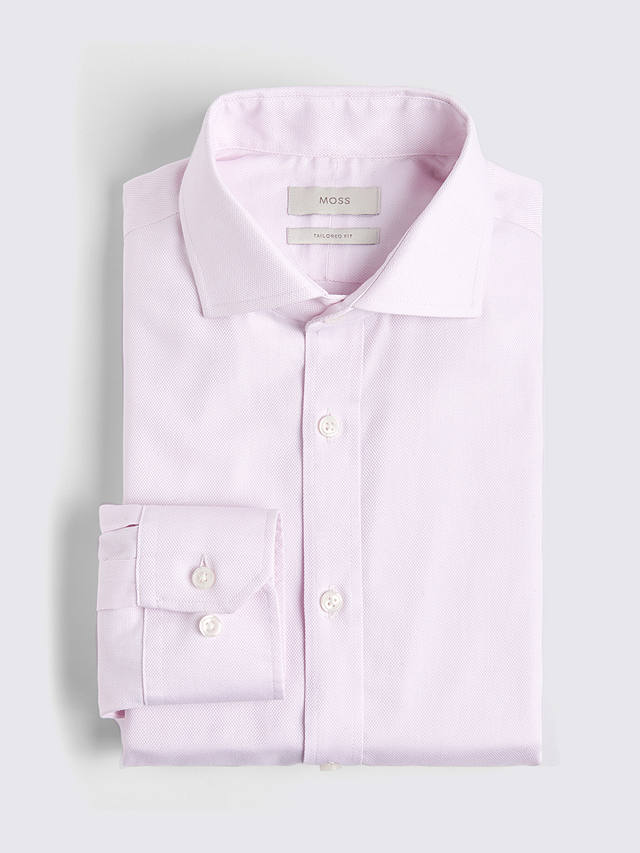 Moss Tailored Fit Royal Oxford Non-Iron Shirt, Pink
