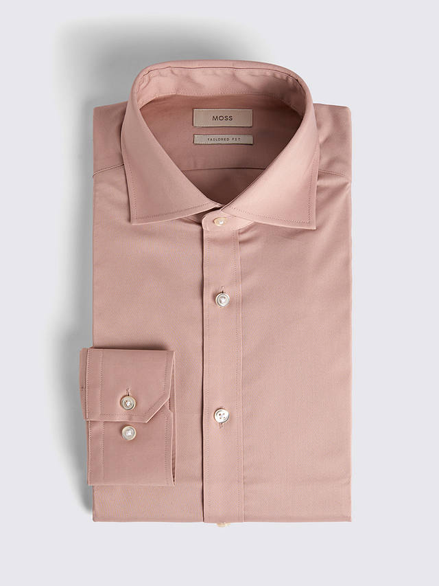 Moss Tailored Stretch Shirt, Dusty Pink