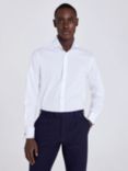 Moss Tailored Fit Double Cuff Stretch Shirt, White