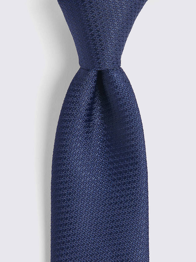 Moss Textured Tie, Navy