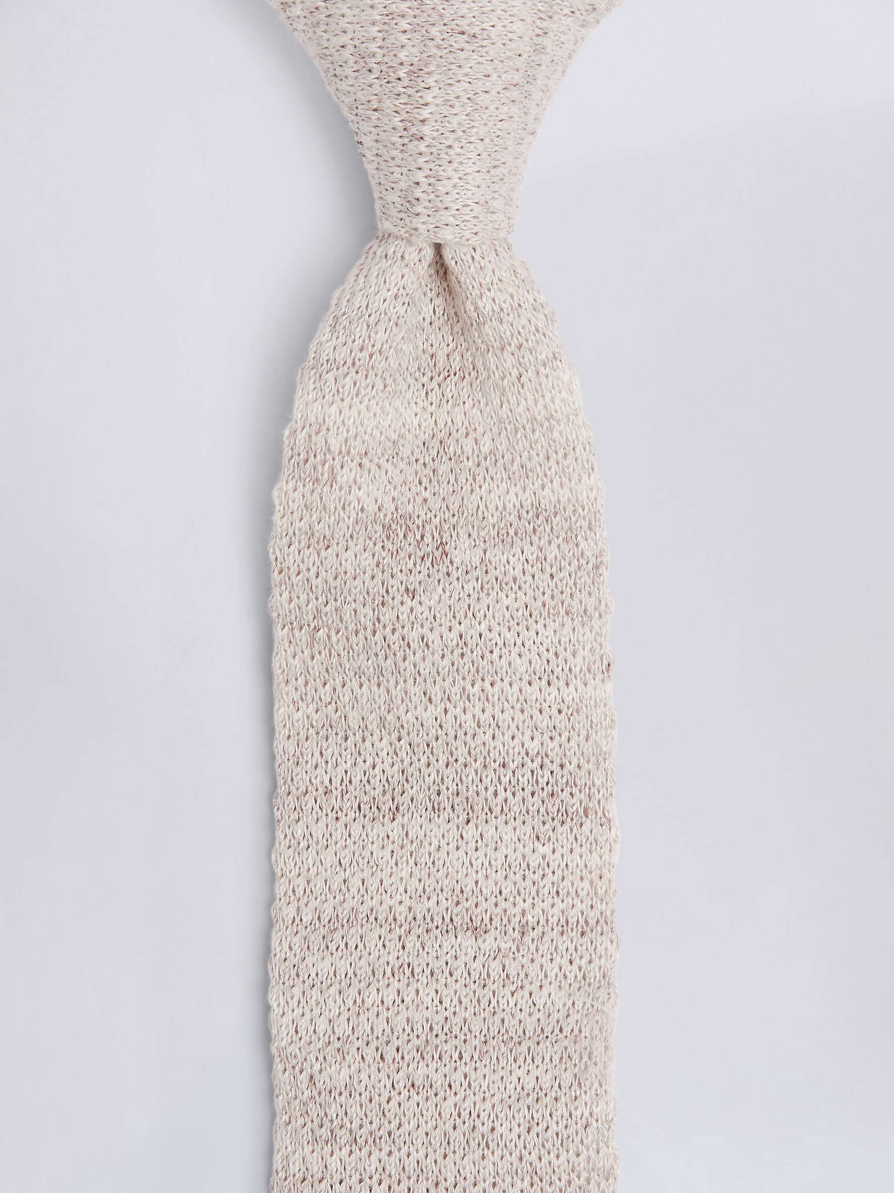 Buy Moss Melange Knitted Linen Tie Online at johnlewis.com