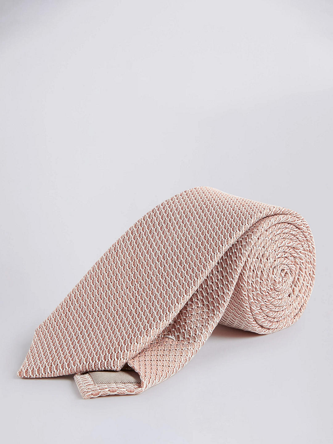 Moss Grenadine Silk Tie, Dusty Pink