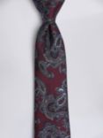 Moss Paisley Print Silk Tie