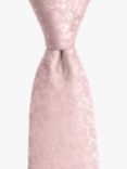Moss Floral Swirl Silk Tie, Dusty Pink