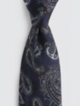 Moss Paisley Print Silk Tie, Blue/Multi