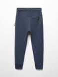 Mango Kids' Zipper Jogger Style Trousers, Navy